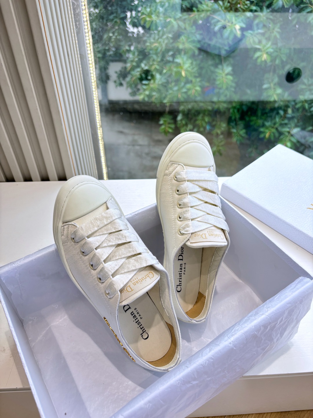 Dior CD Lucky 디올 새틴 스니커즈 운동화 신발