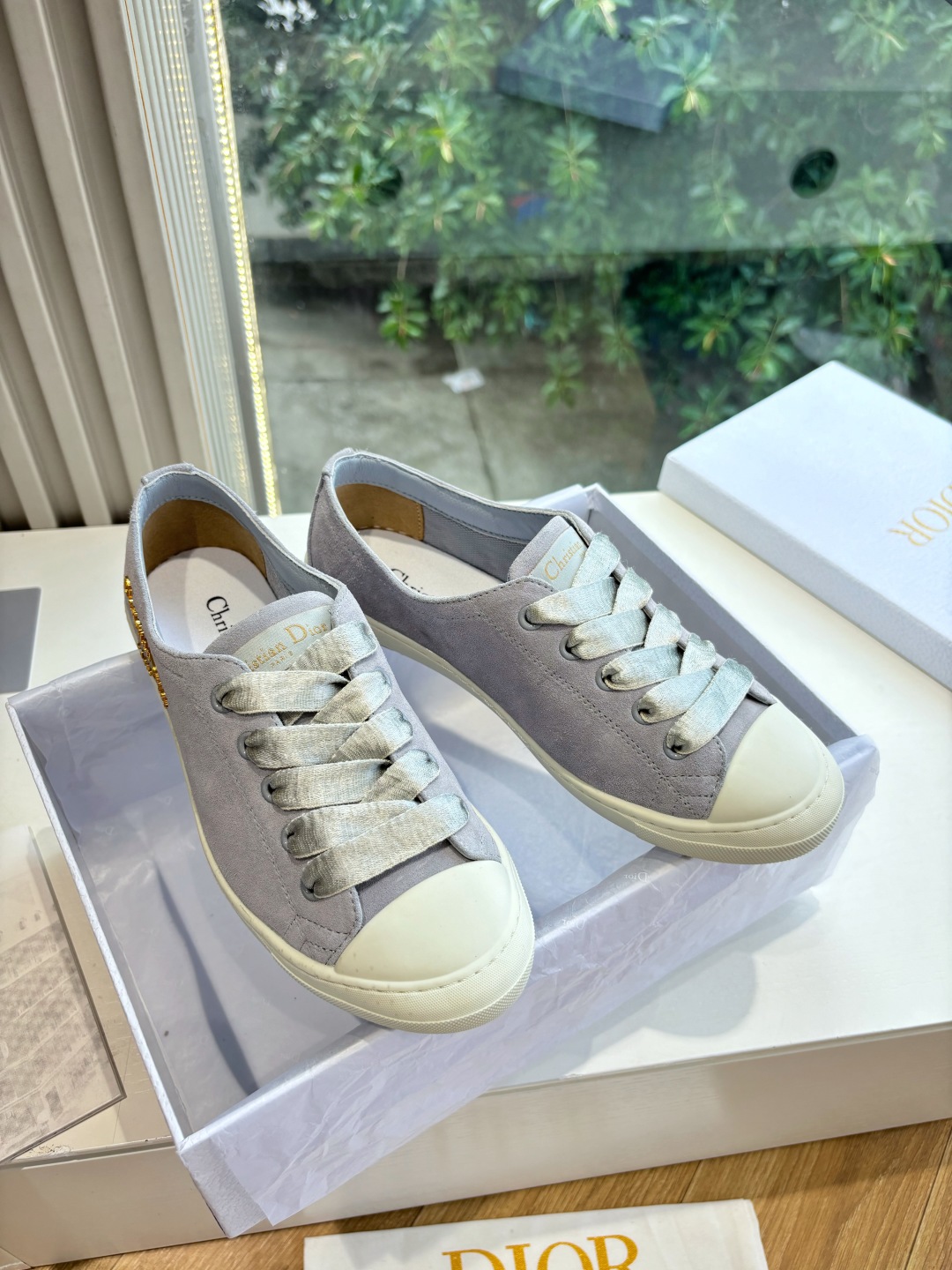 Dior CD Lucky 디올 새틴 스니커즈 운동화 신발