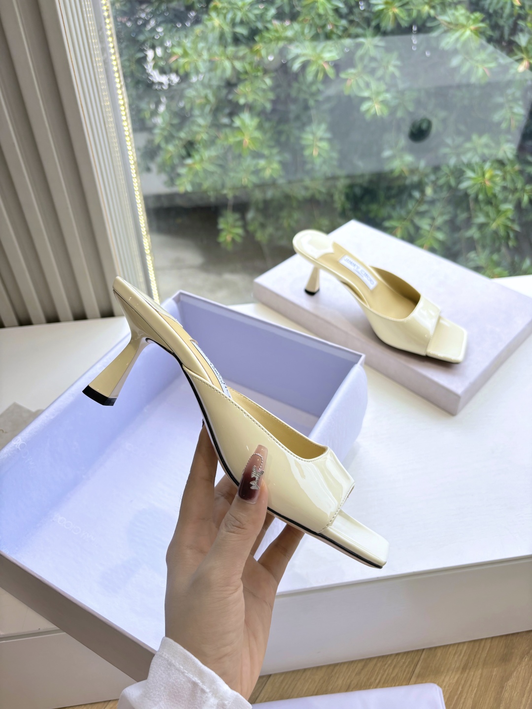 Jimmy Choo 지미추  클래식 하이힐 뮬 샌들 신발