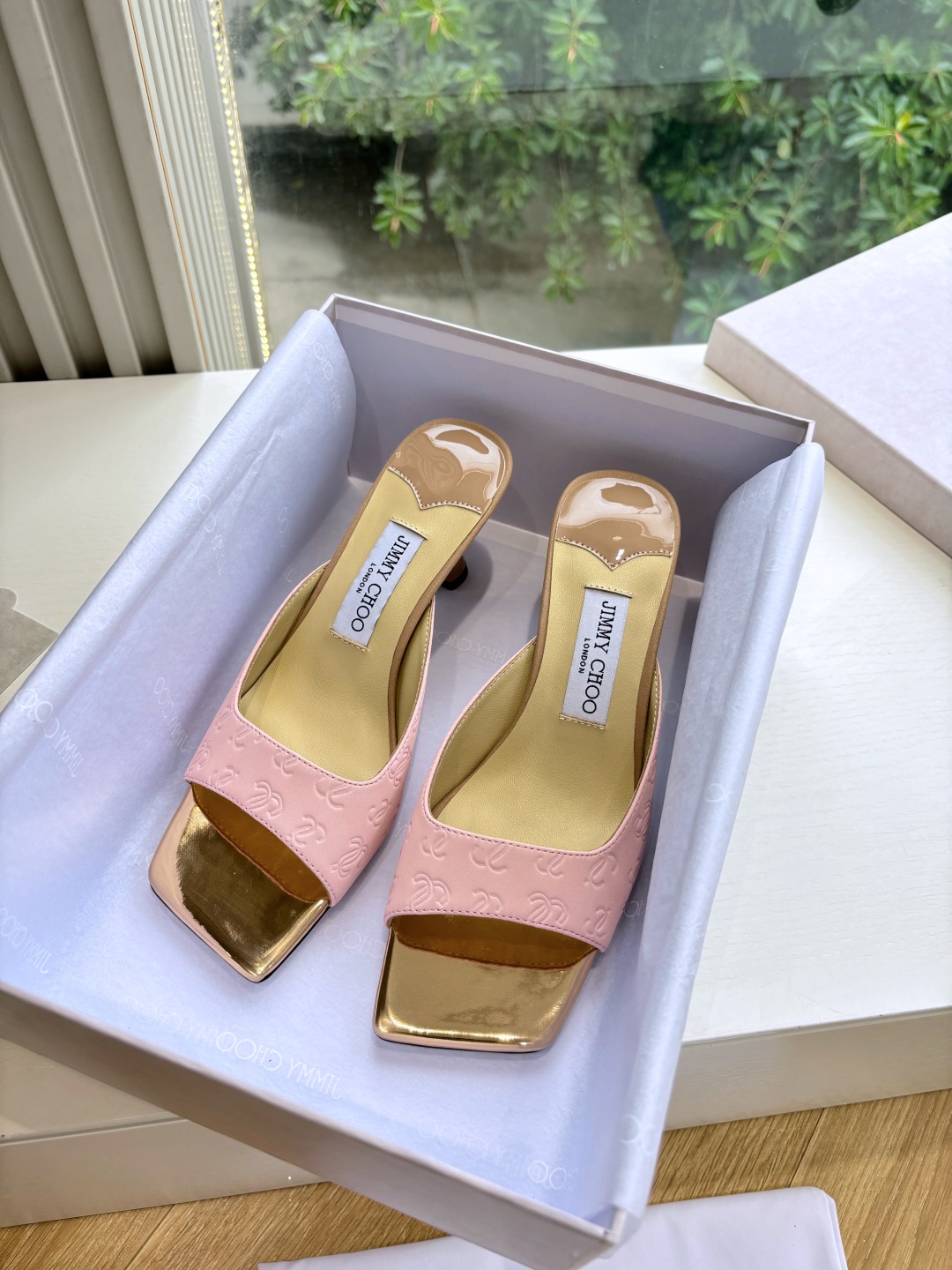 Jimmy Choo 지미추  클래식 하이힐 뮬 샌들 신발