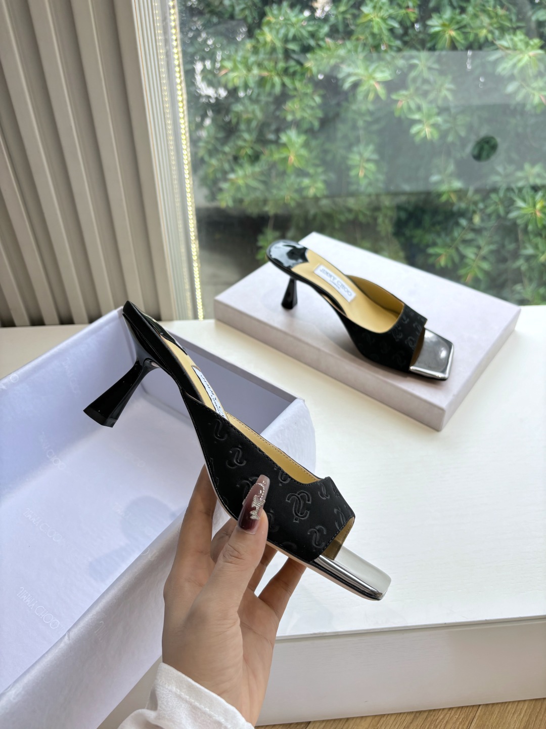 Jimmy Choo 지미추  클래식 하이힐 뮬 샌들 신발