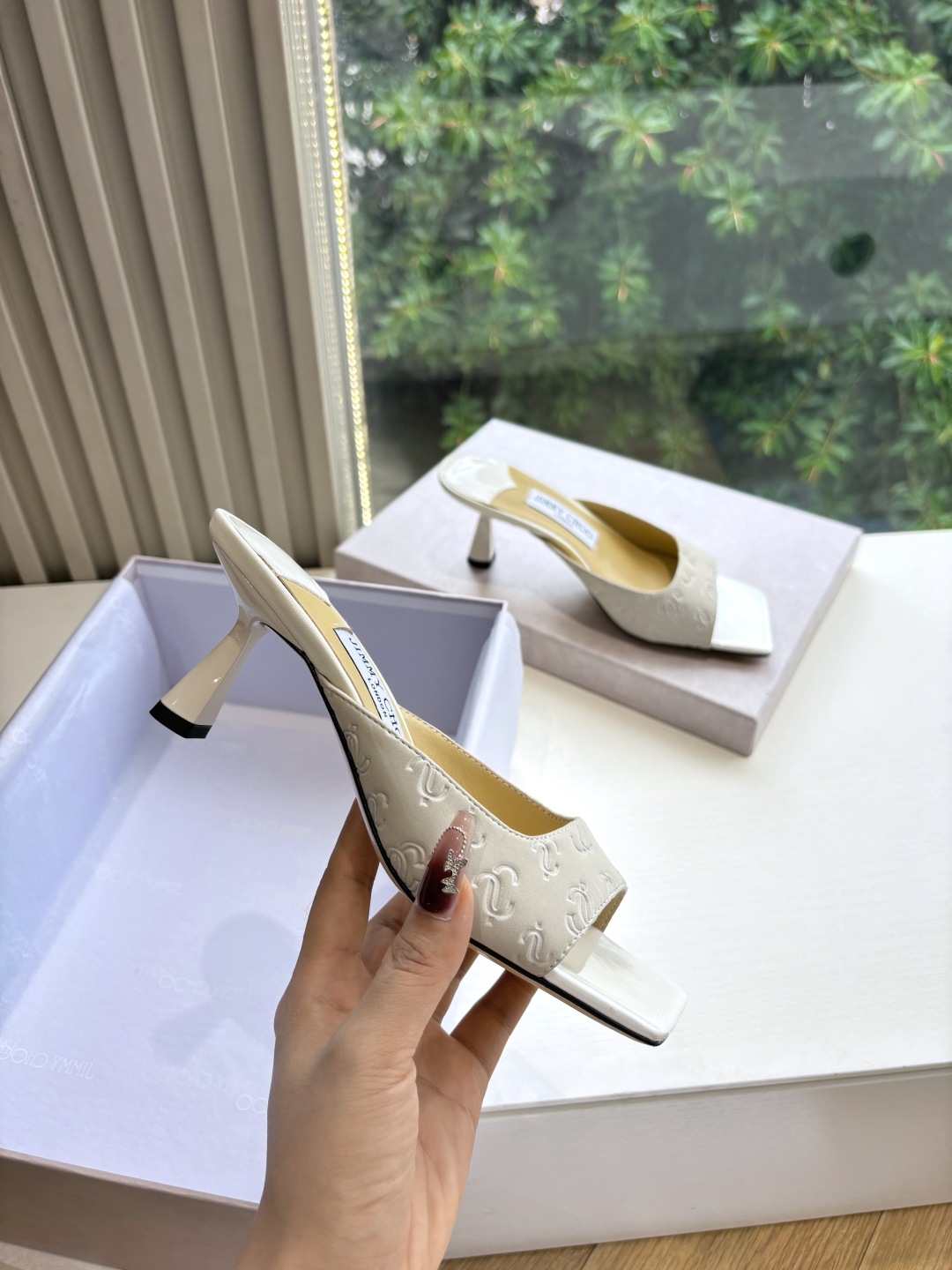 Jimmy Choo 지미추  클래식 하이힐 뮬 샌들 신발