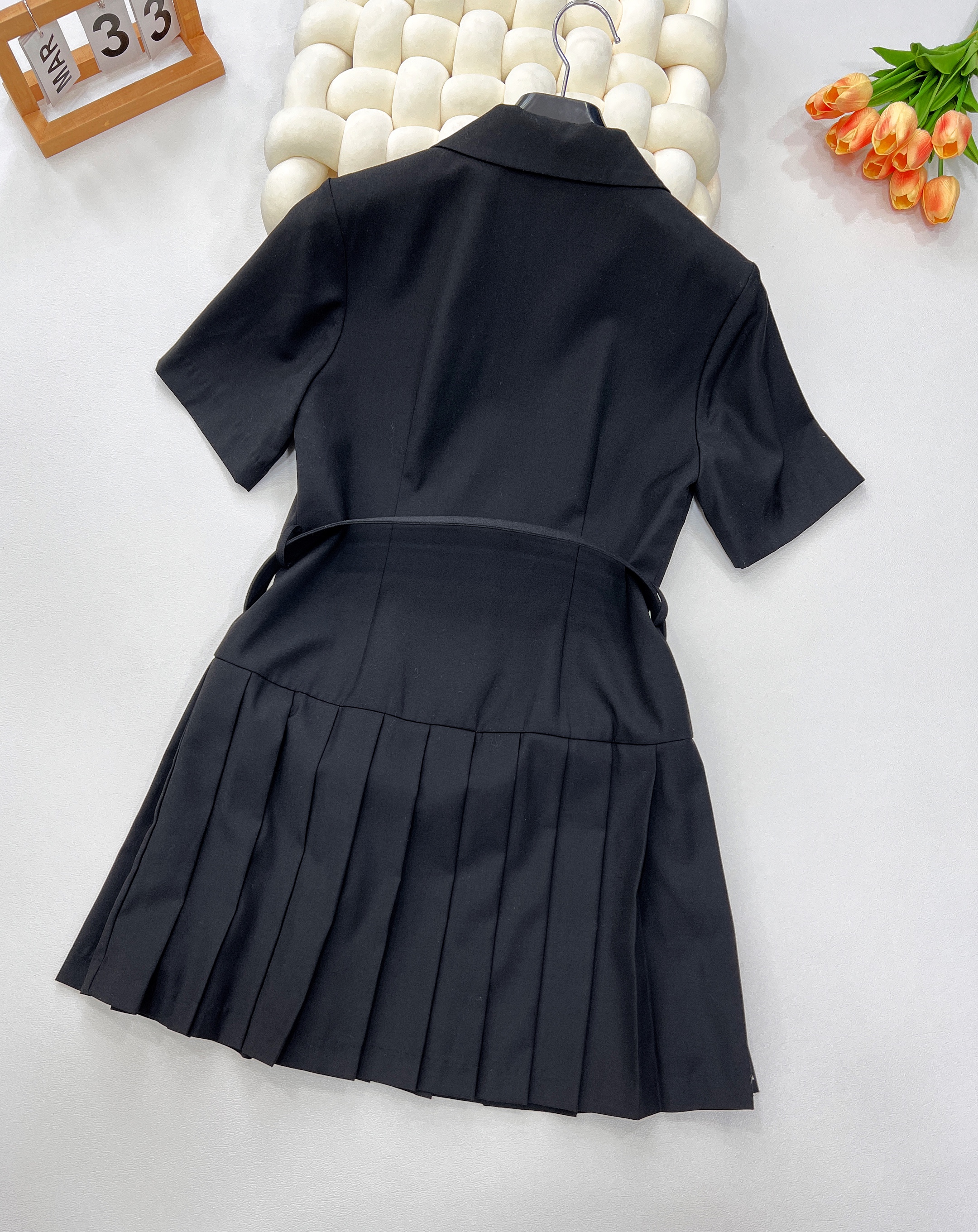 Miumiu 미우미우 벨트 반팔 카라 원피스 의류