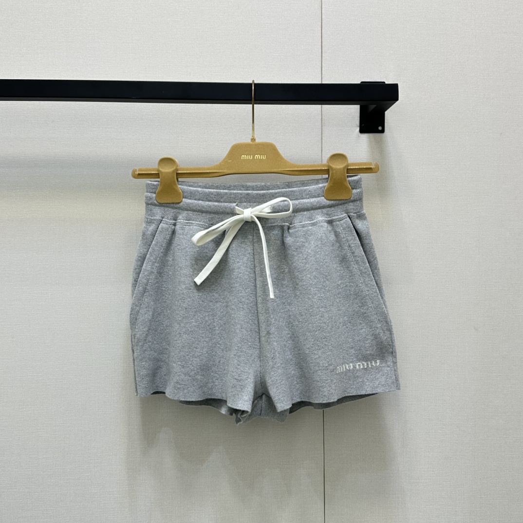 miumiu 미우미우 로고 스트링 숏 팬츠 반바지 의류