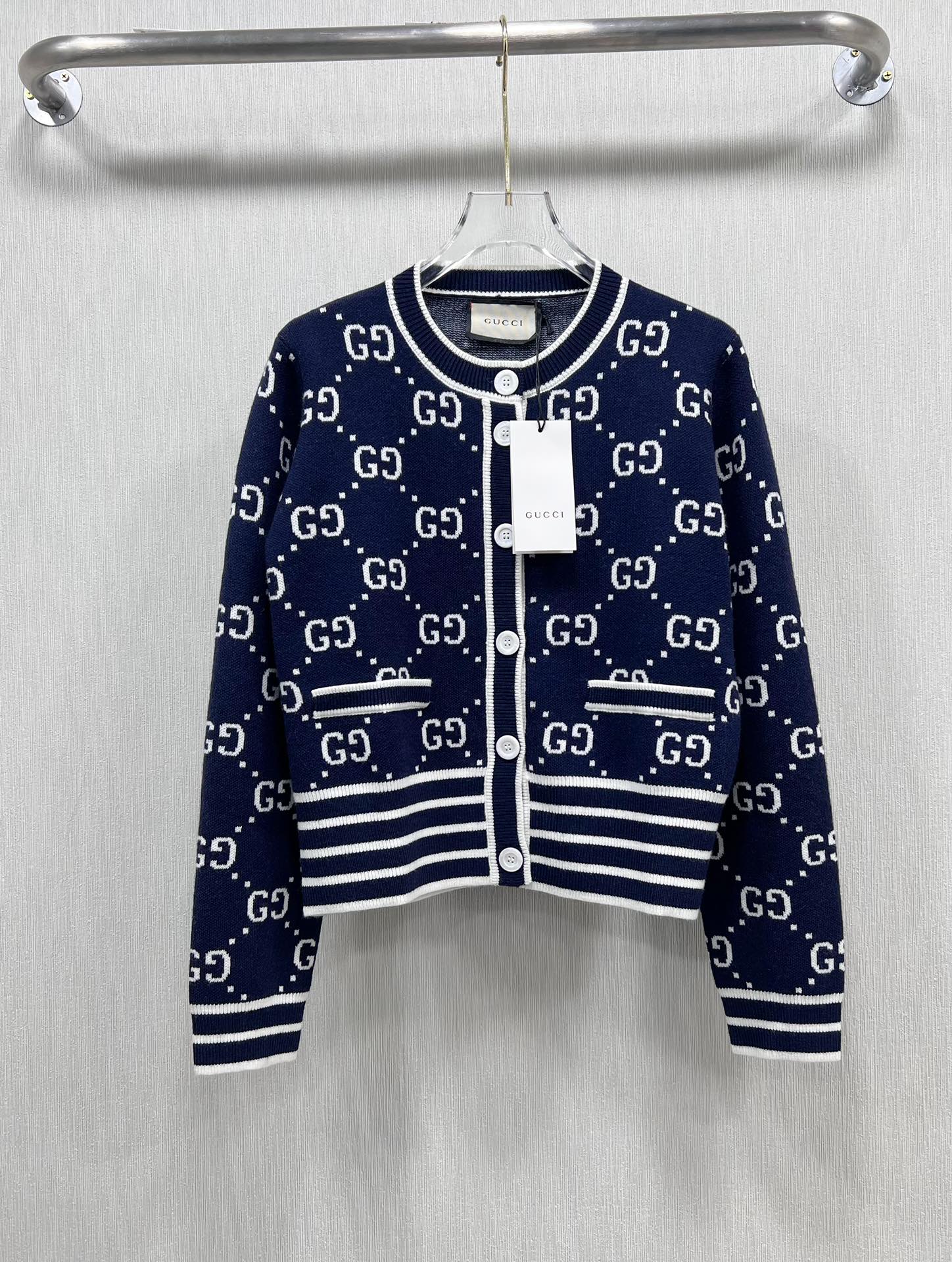 Gucci 구찌 더블 G 배색 니트 가디건 의류