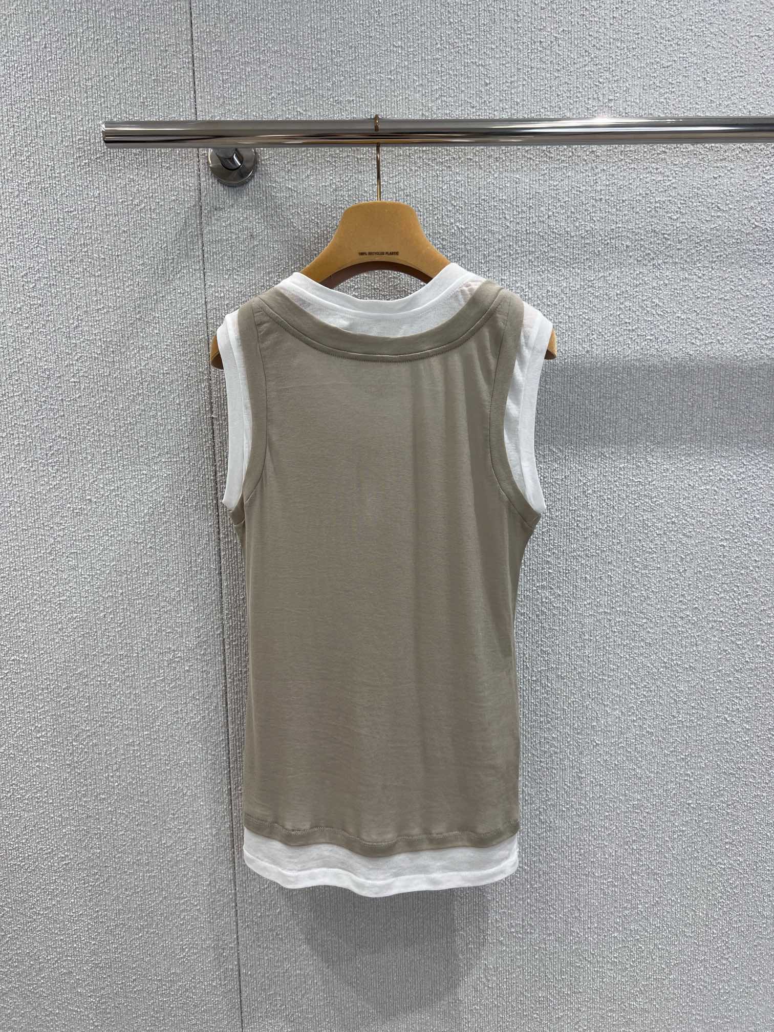 miumiu 미우미우 레이어드 민소매 나시 탑 상의 의류