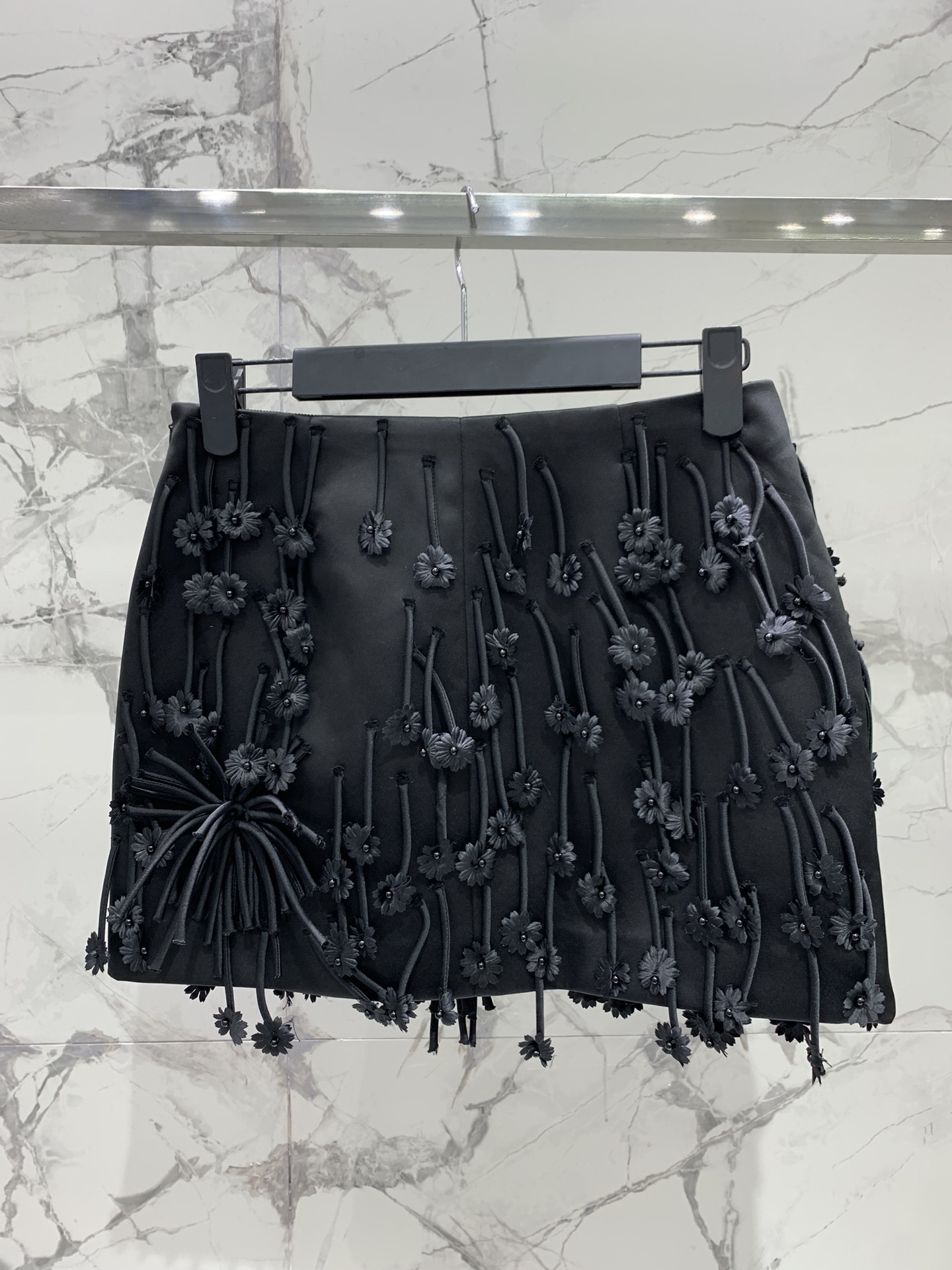 PRADA 프라다 화이트 울 플레어 스커트 치마 의류