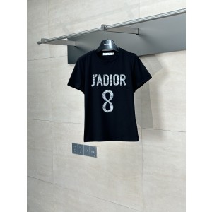 Dior CD 디올 8번 로고 프린트 반팔 티셔츠 의류