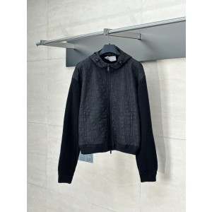 Dior CD 디올 배색 자카드 후드 집업 점퍼 자켓 의류