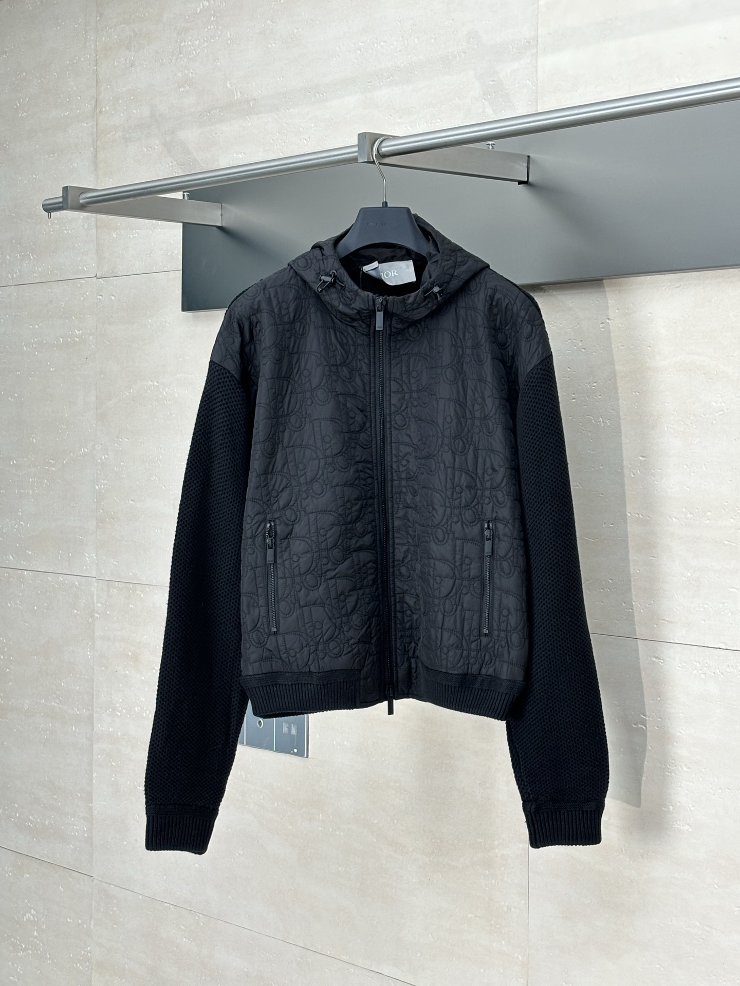 Dior CD 디올 배색 자카드 후드 집업 점퍼 자켓 의류