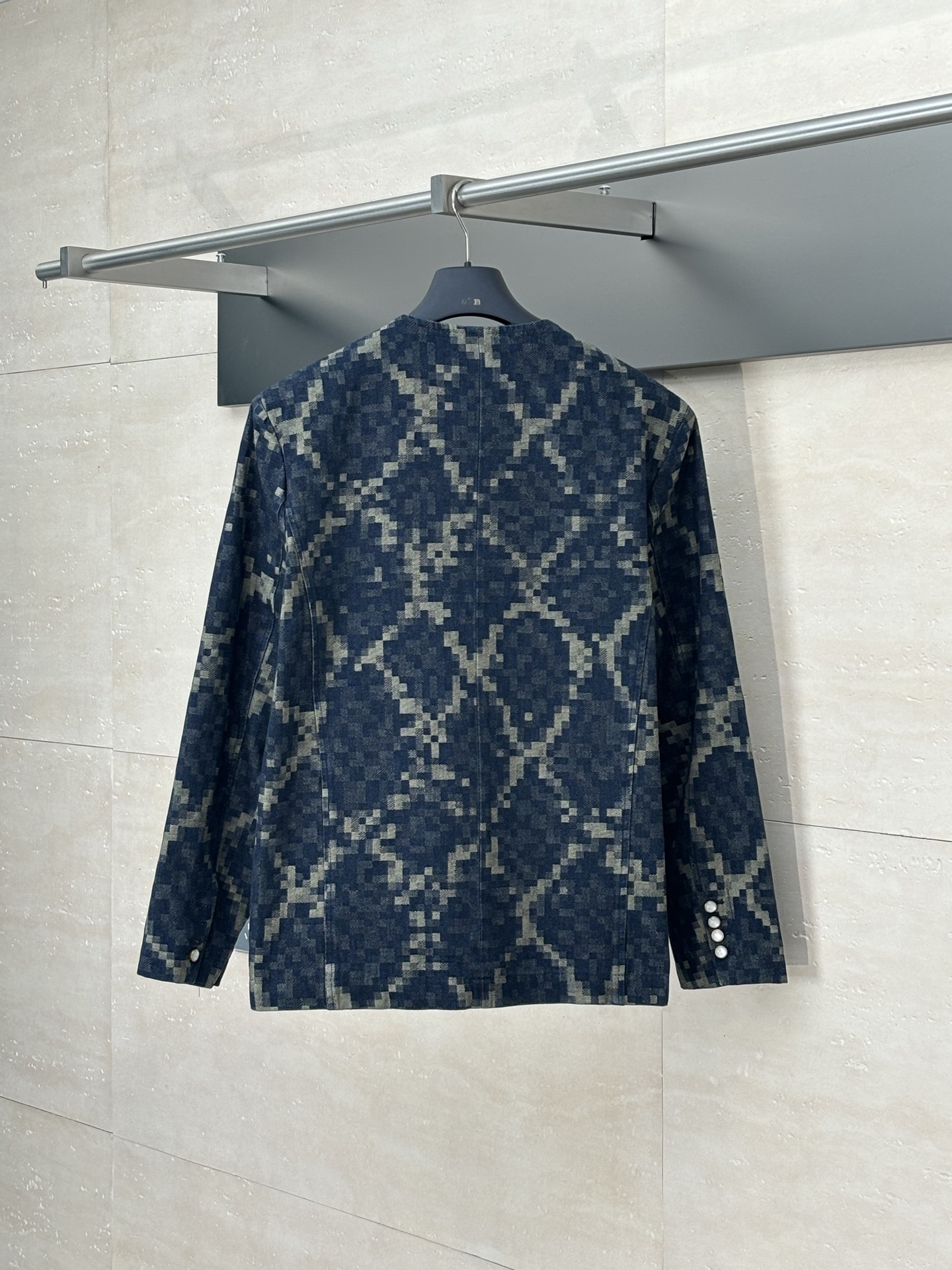 LV 루이비통 뱀피 패턴 자카드 싱글 버튼 데님 자켓 의류