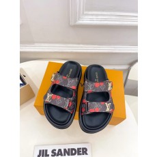 LV 루이비통 더블 스트랩 벨크로 슬리퍼 샌들 신발