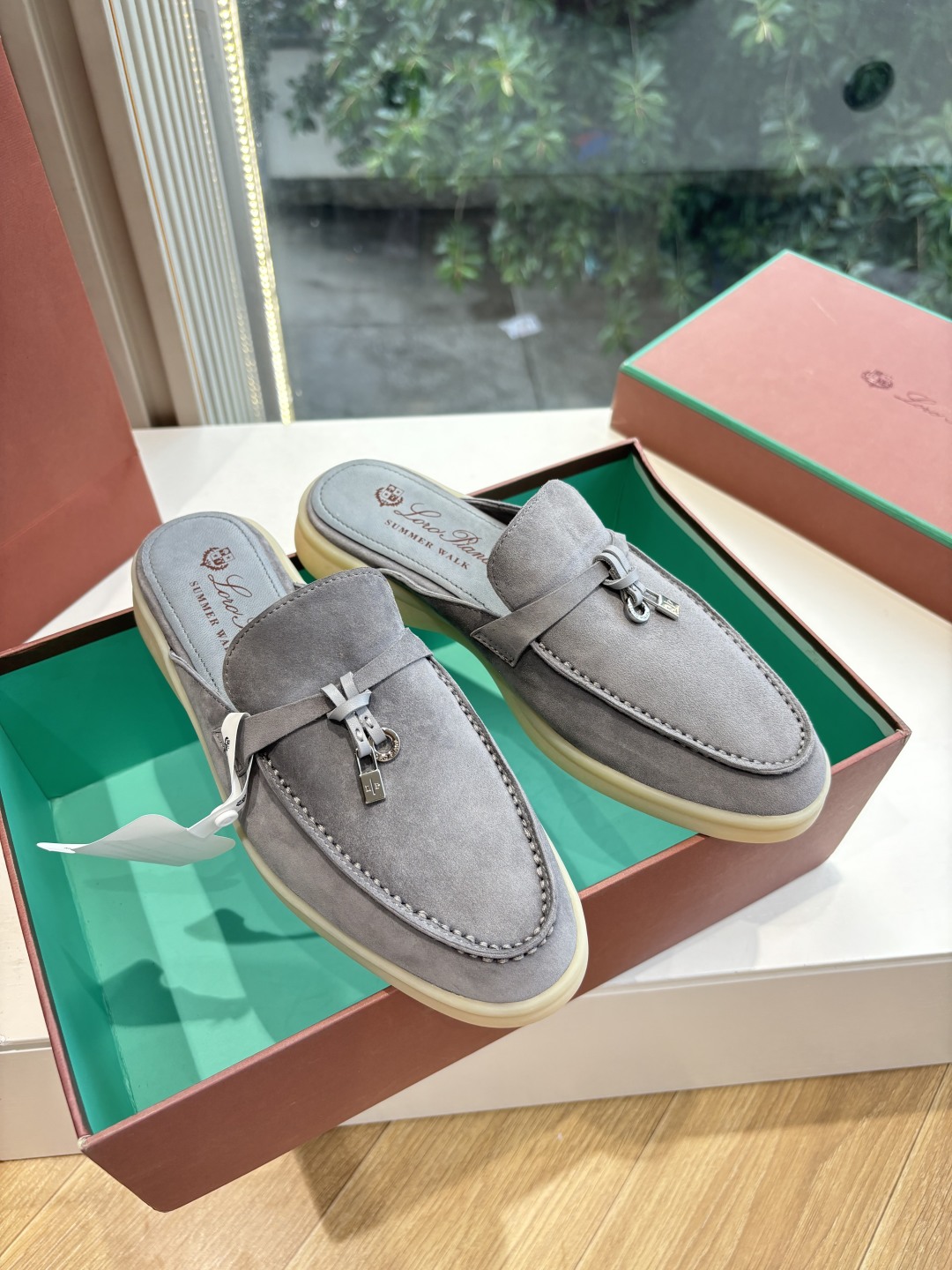 Loro Piana 로로피아나 가죽 뮬 로퍼 신발