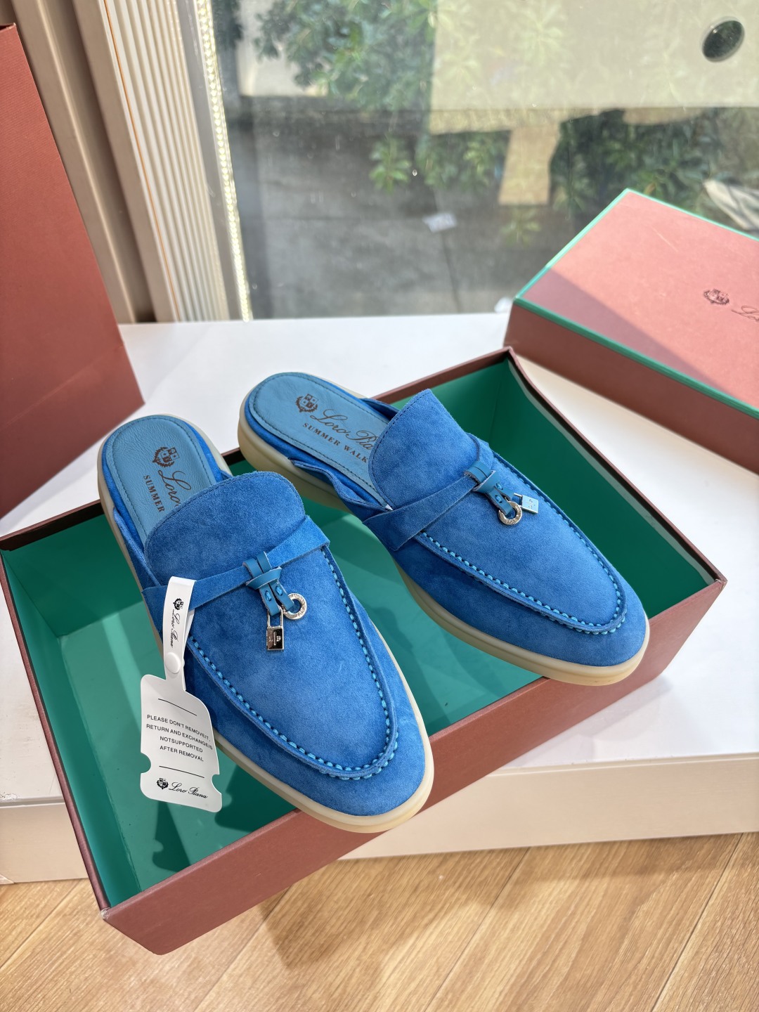 Loro Piana 로로피아나 가죽 뮬 로퍼 신발