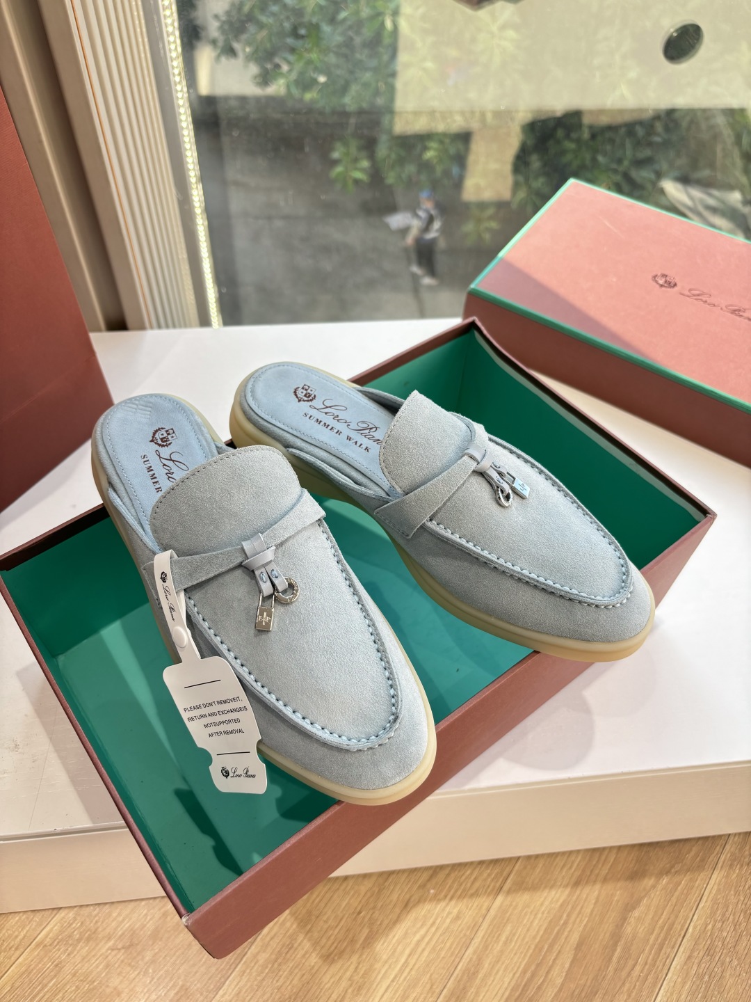 Loro Piana 로로피아나 가죽 뮬 로퍼 신발