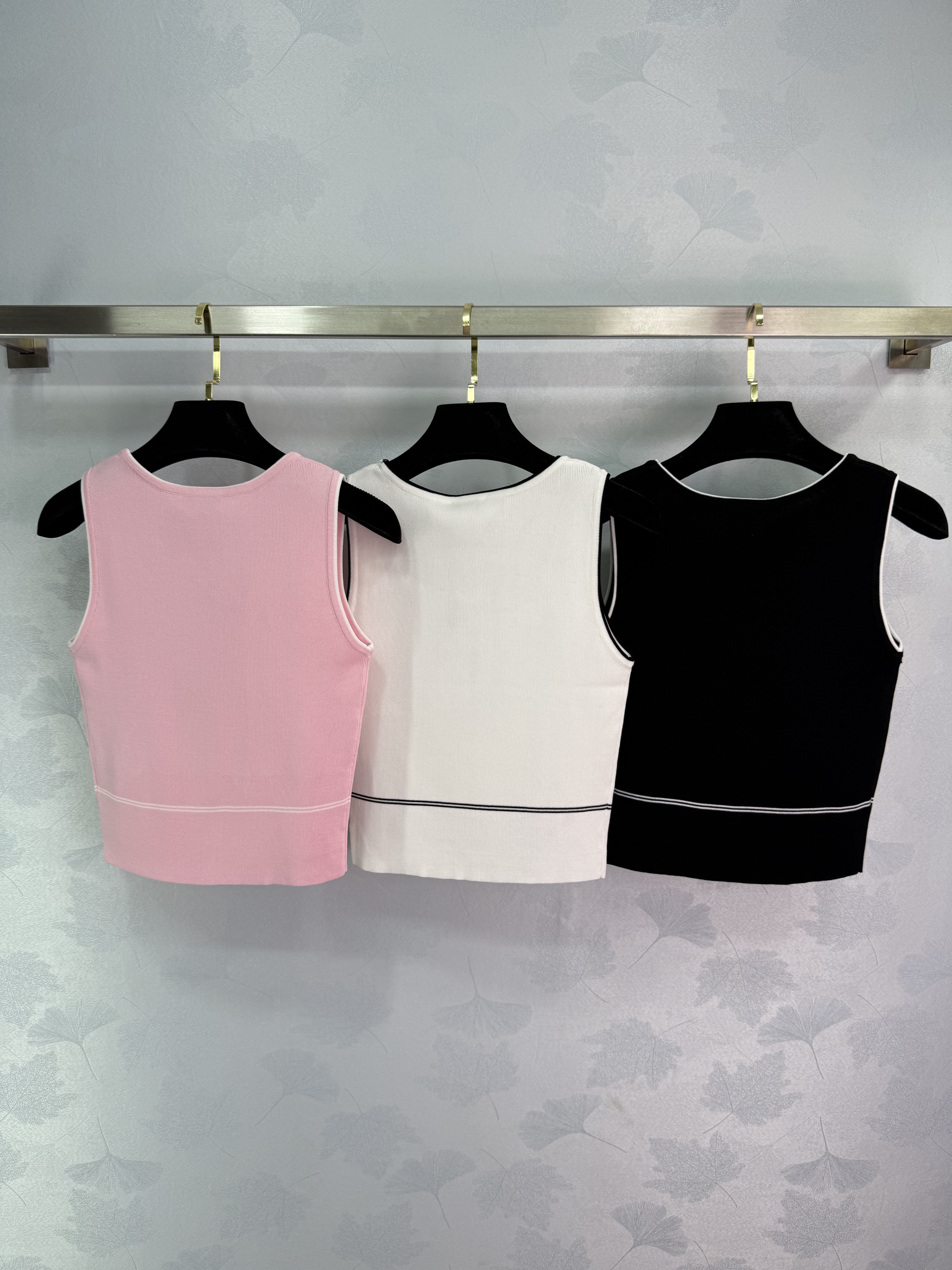 Chanel 샤넬 니트 민소매 탑 상의 의류