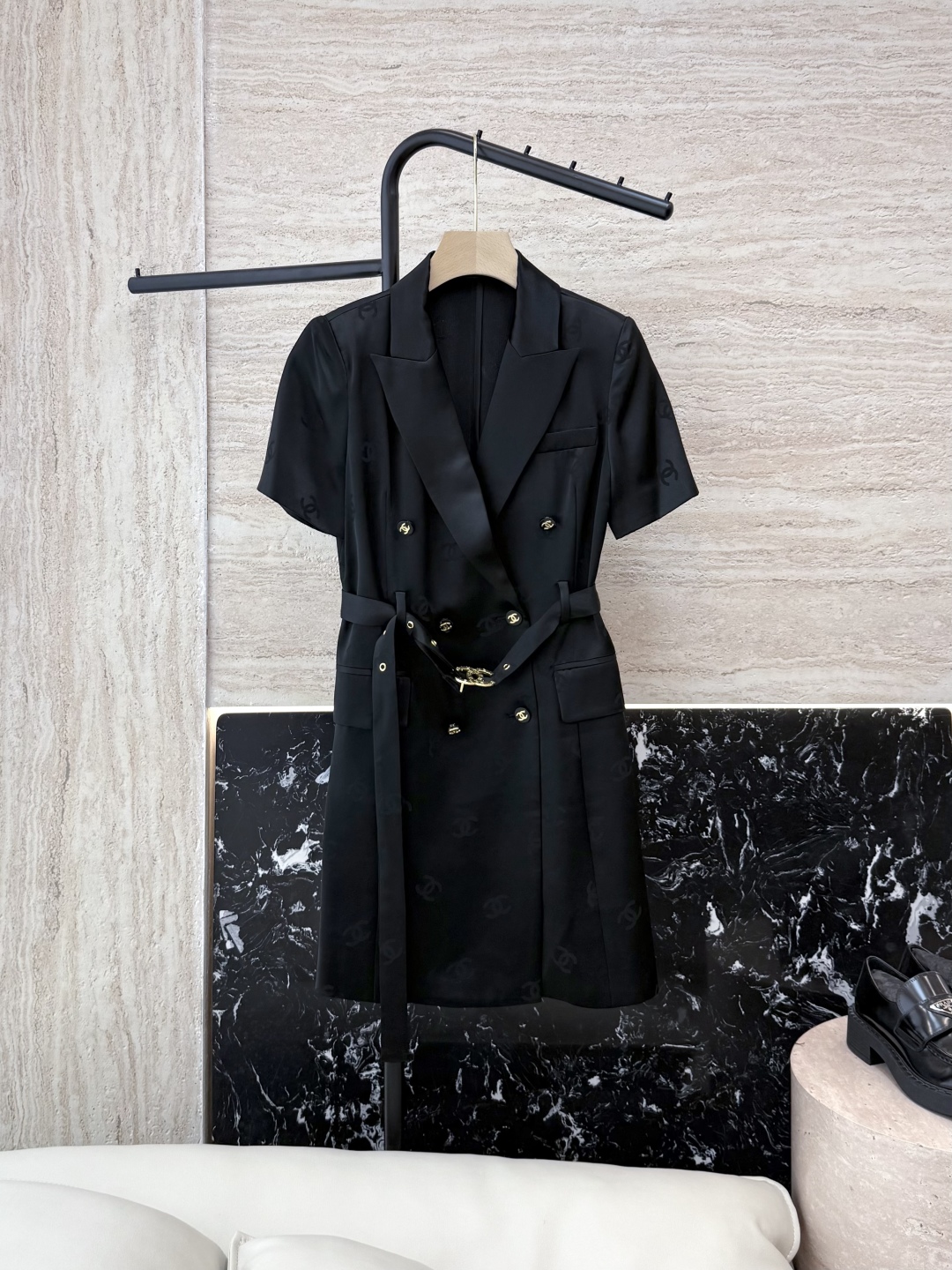 Chanel 샤넬 더블 골드 버튼 디테일 원피스 의류