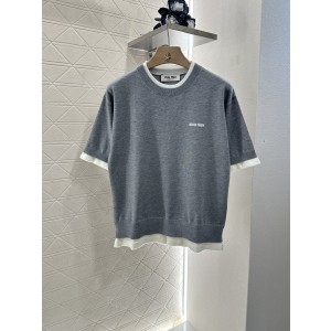 miumiu 미우미우 니트 반팔 탑 상의 의류