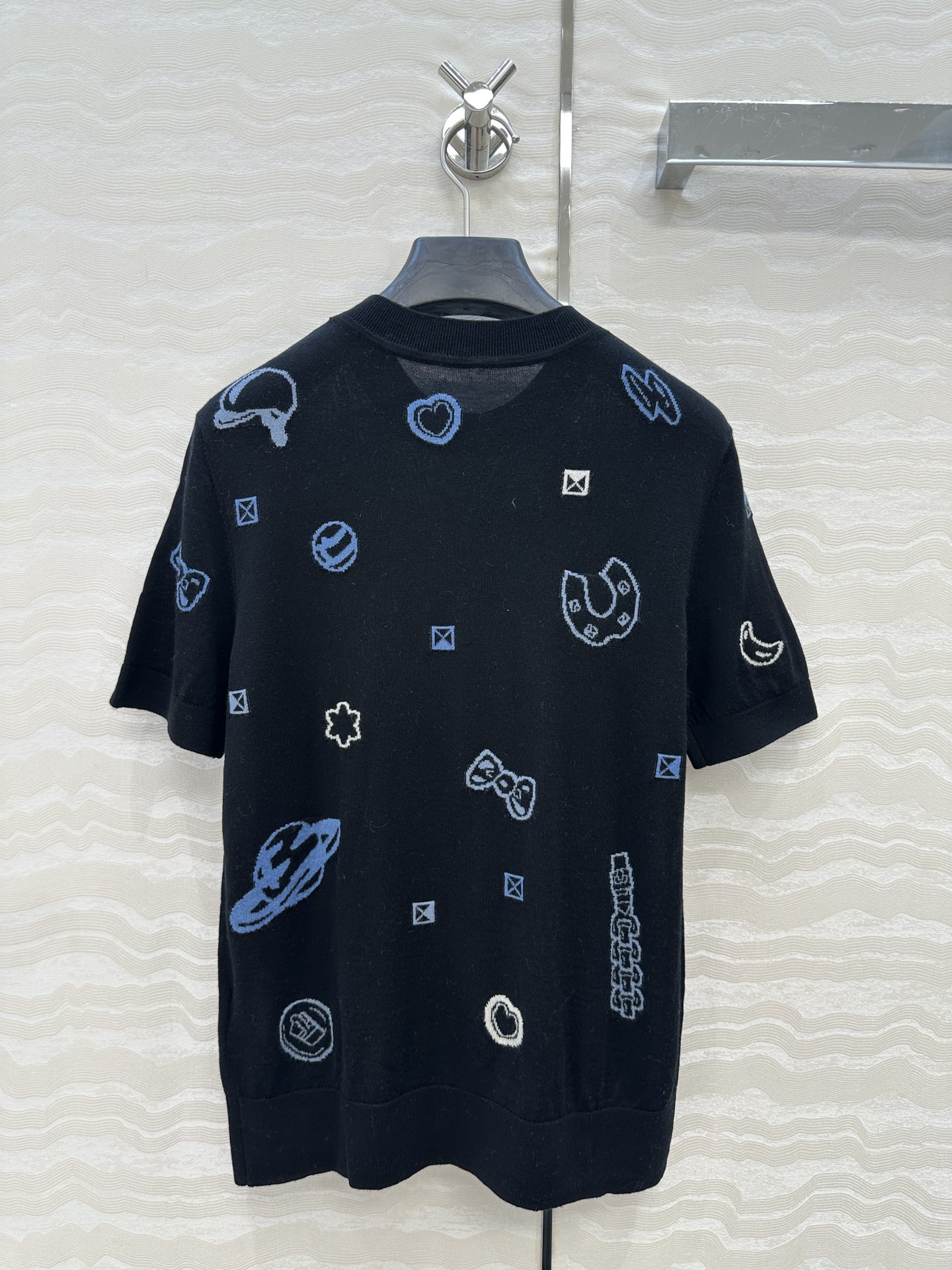 Hermes 에르메스 자카드 반팔 니트 탑 상의 의류