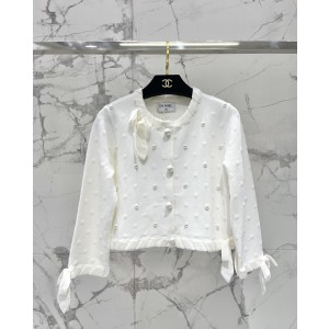 Chanel 샤넬 도트 패턴 얇은 니트 가디건 자켓 의류