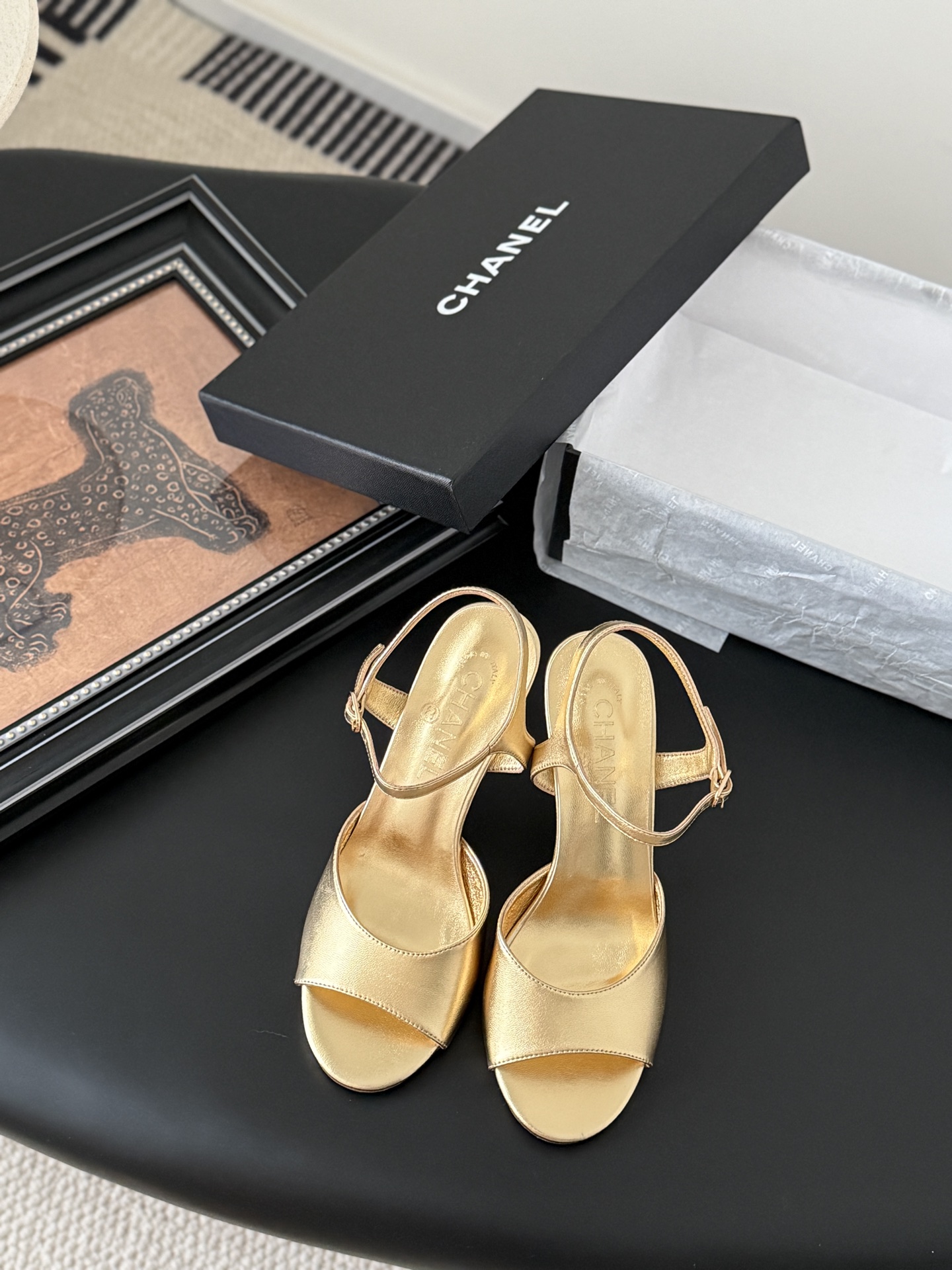 Chanel 샤넬 하이힐 샌들 신발