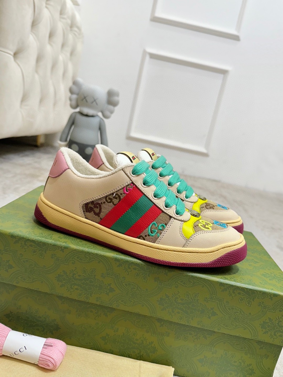 Gucci 구찌 빈티지 스타일 여성 스니커즈 신발