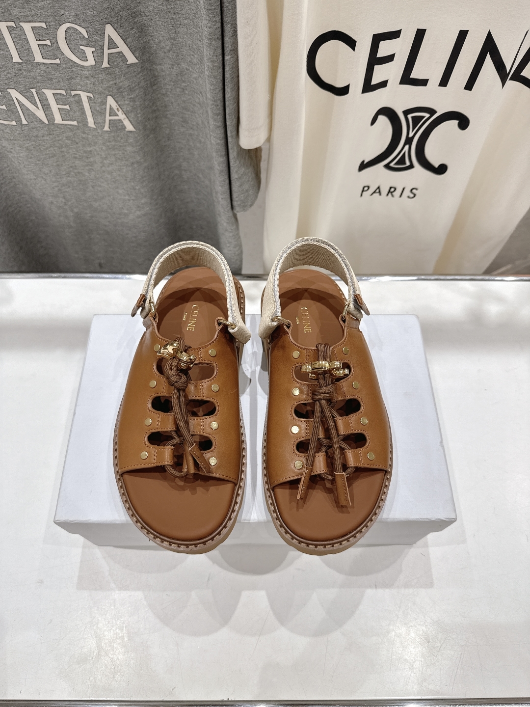 Celine 셀린느 로마 스타일 플랫 샌들 슬리퍼 신발