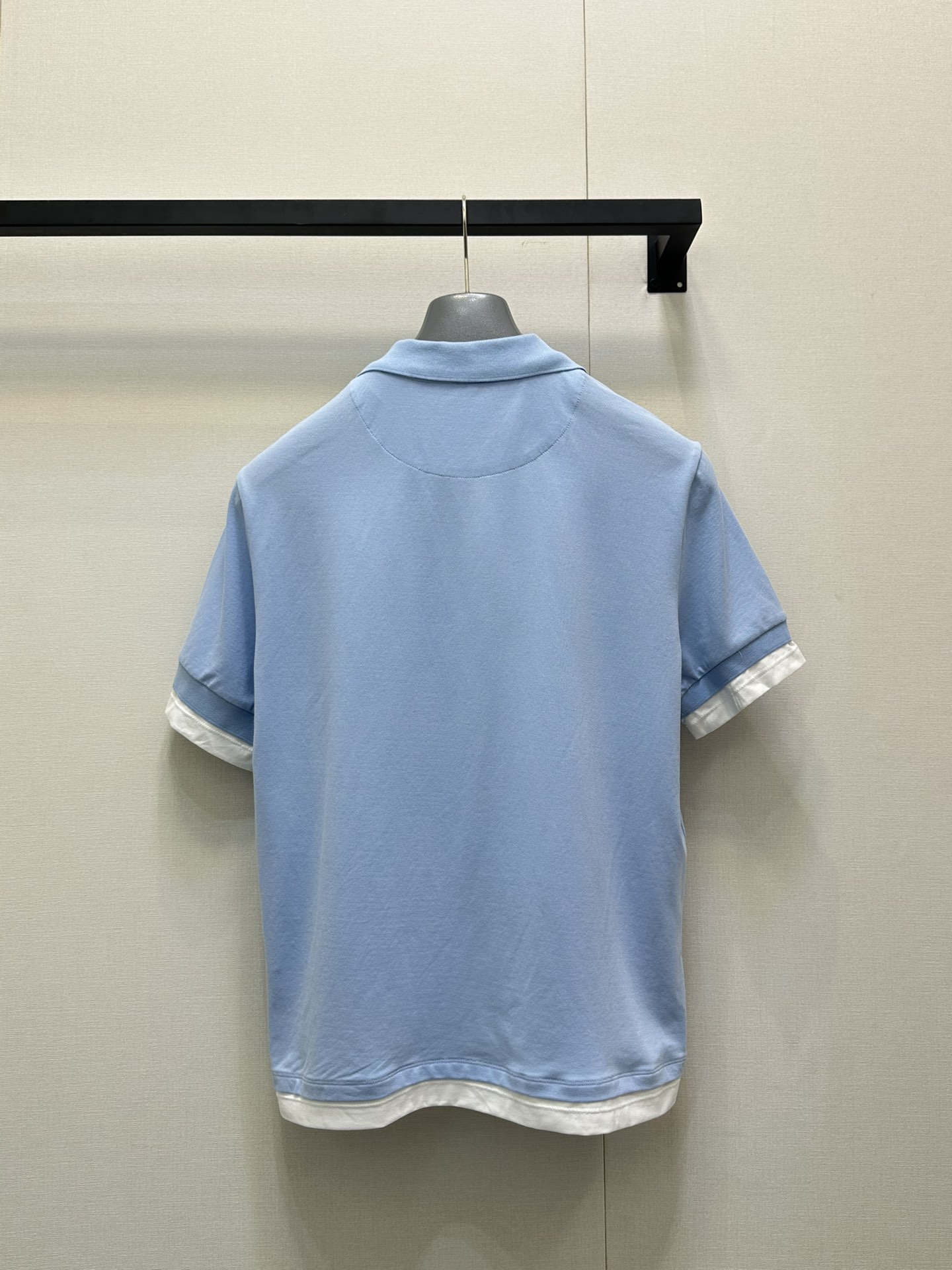 PRADA 프라다 페이크 레이어드 피케 반팔티 의류