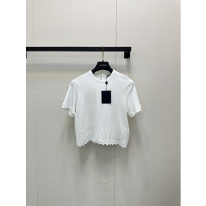 Louis Vuitton LV 루이비통 플라워 자수 크롭 티셔츠 의류