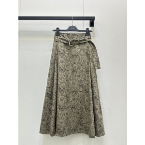 Dior CD 디올 나비 프린트 플레어 스커트 치마 의류