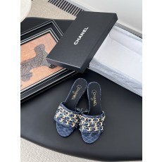 Chanel 샤넬 체인 굽 슬리퍼 샌들 신발