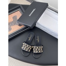 Chanel 샤넬 체인 플랫 슈즈 슬리퍼 샌들 신발