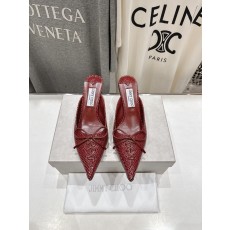 JIMMY CHOO 지미추 미니멀 포인티드 토 뮬 힐 구두 신발