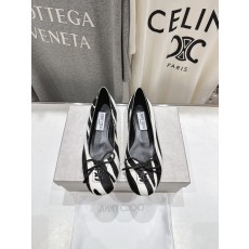 JIMMY CHOO 지미추 리본 스트랩 플랫 슈즈 신발