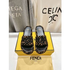 Fendi 펜디 통굽 웨지힐 슬립온 슬리퍼 신발
