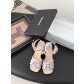 Chanel 샤넬 카멜리아 굽 샌들 신발