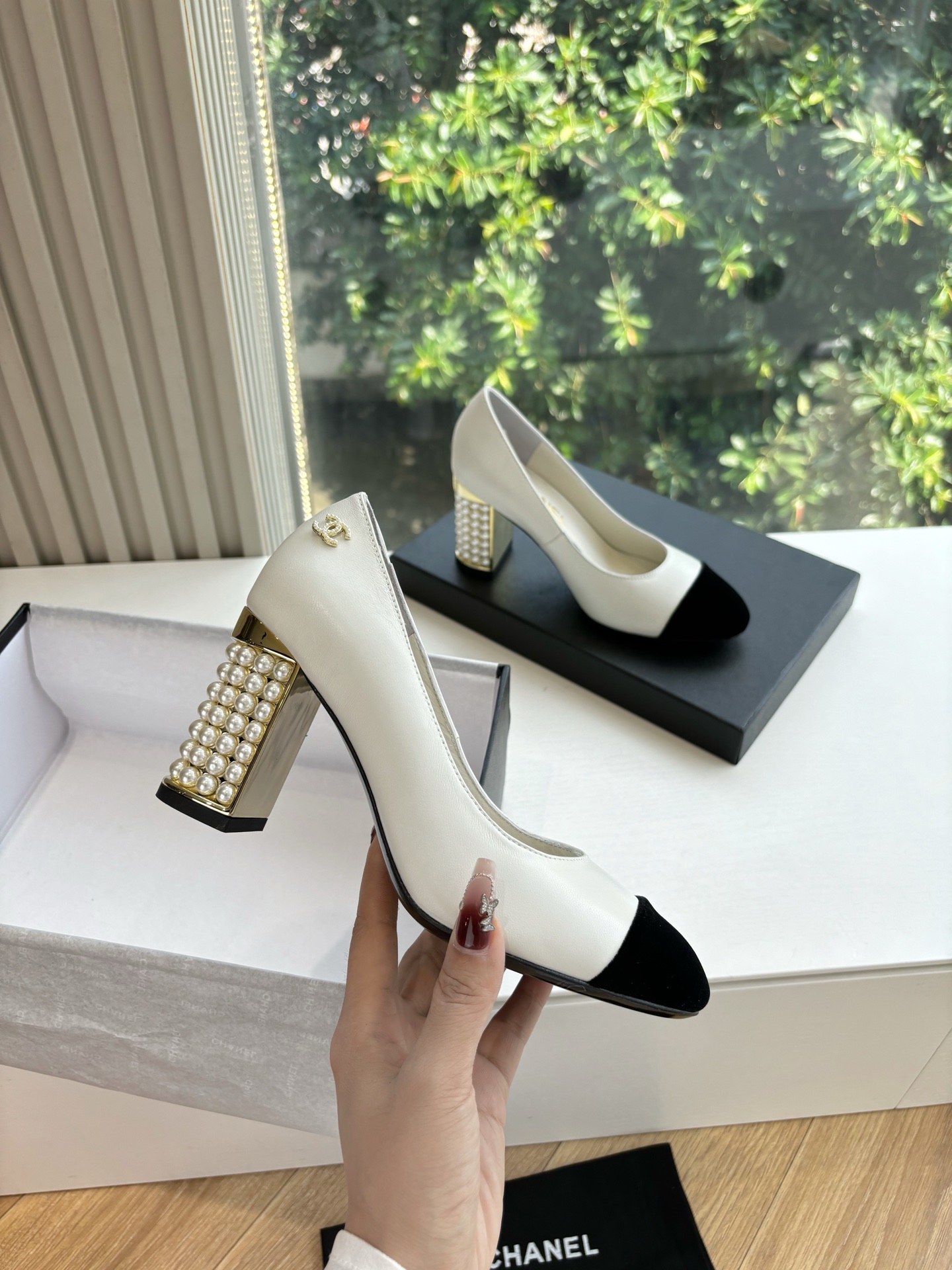 CHANEL 샤넬 굽 구두 샌들 신발