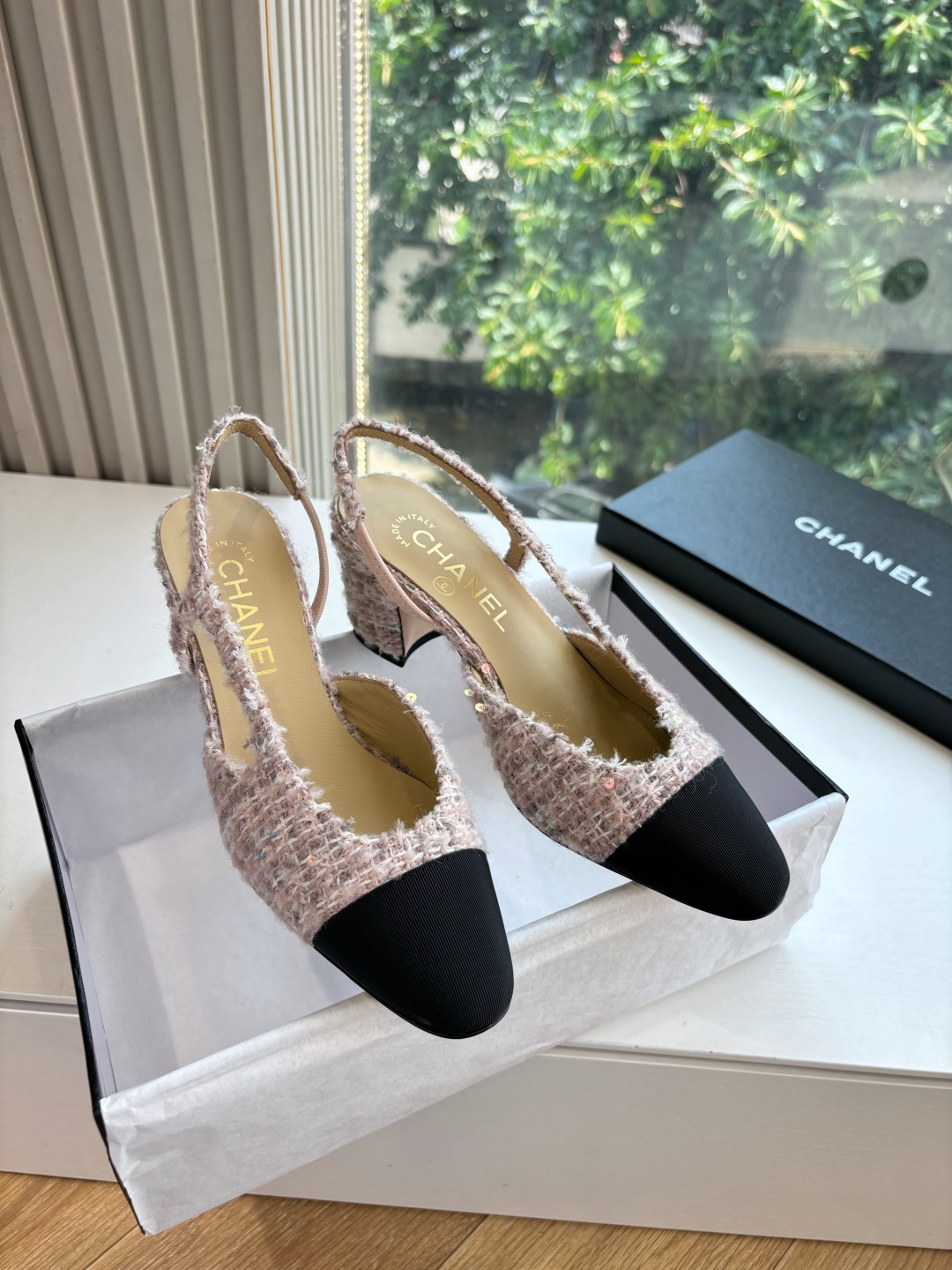 Chanel 샤넬 굽 샌들 구두 신발