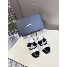 CHANEL 샤넬 리본 포인트 플랫 슈즈 단화 구두 신발