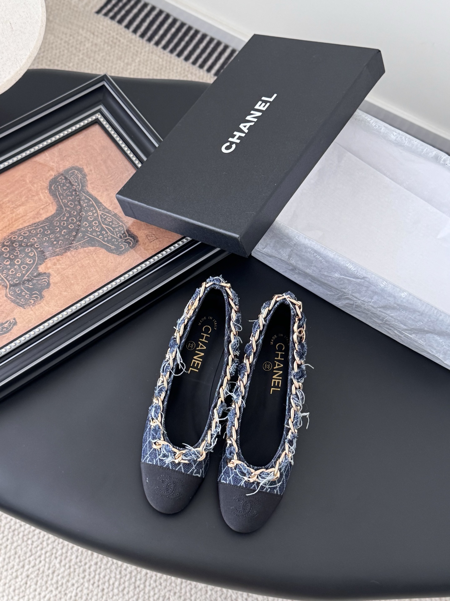 Chanel 샤넬 체인 더블 굽 구두 신발