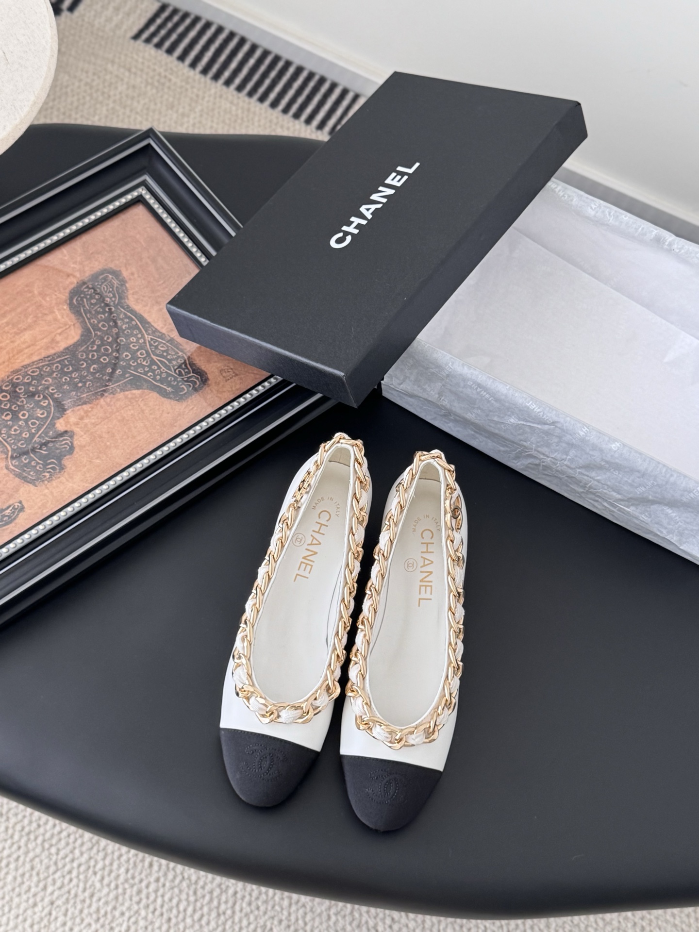 Chanel 샤넬 체인 더블 굽 구두 신발