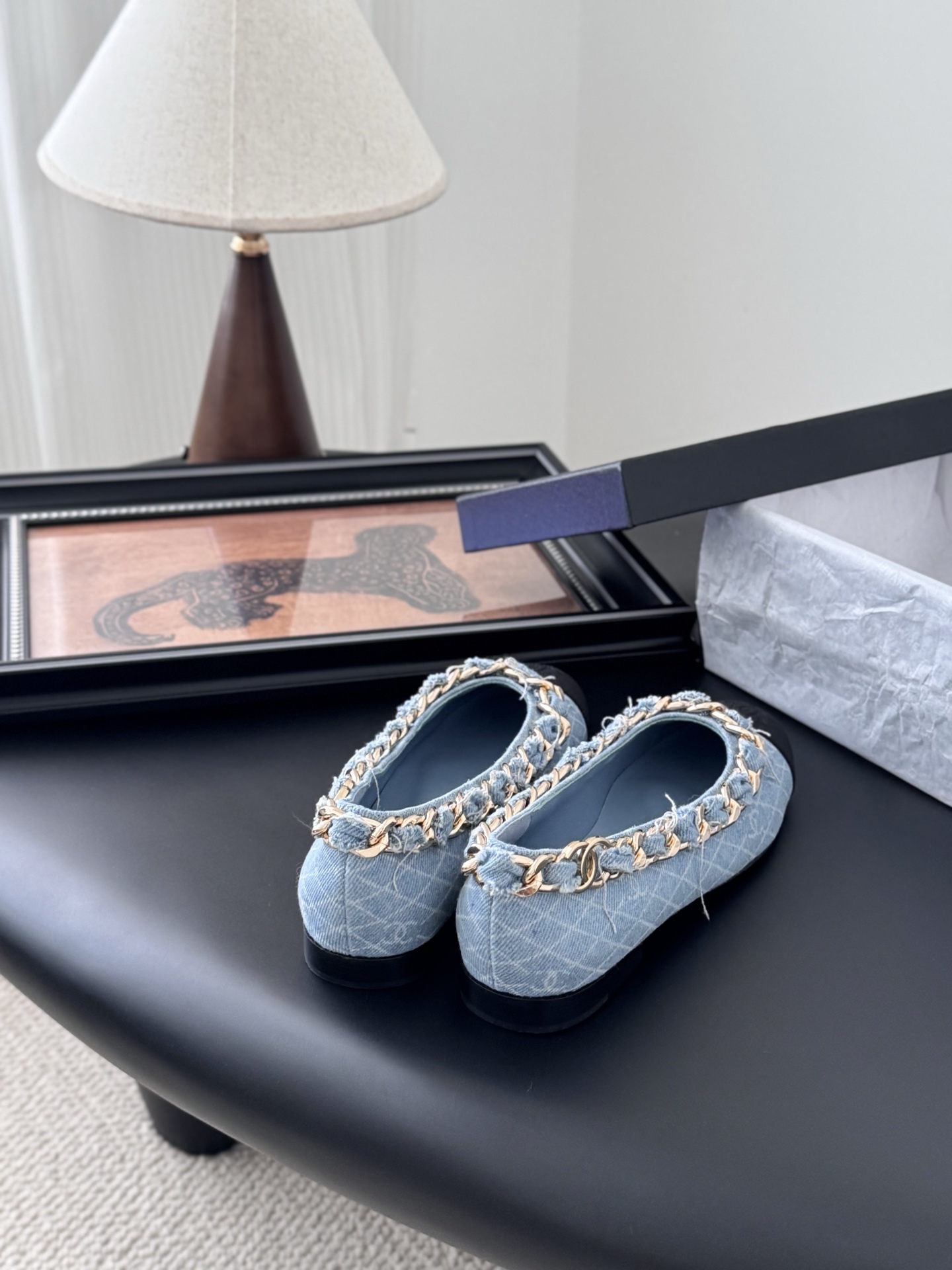 Chanel 샤넬 체인 더블 굽 구두 신발