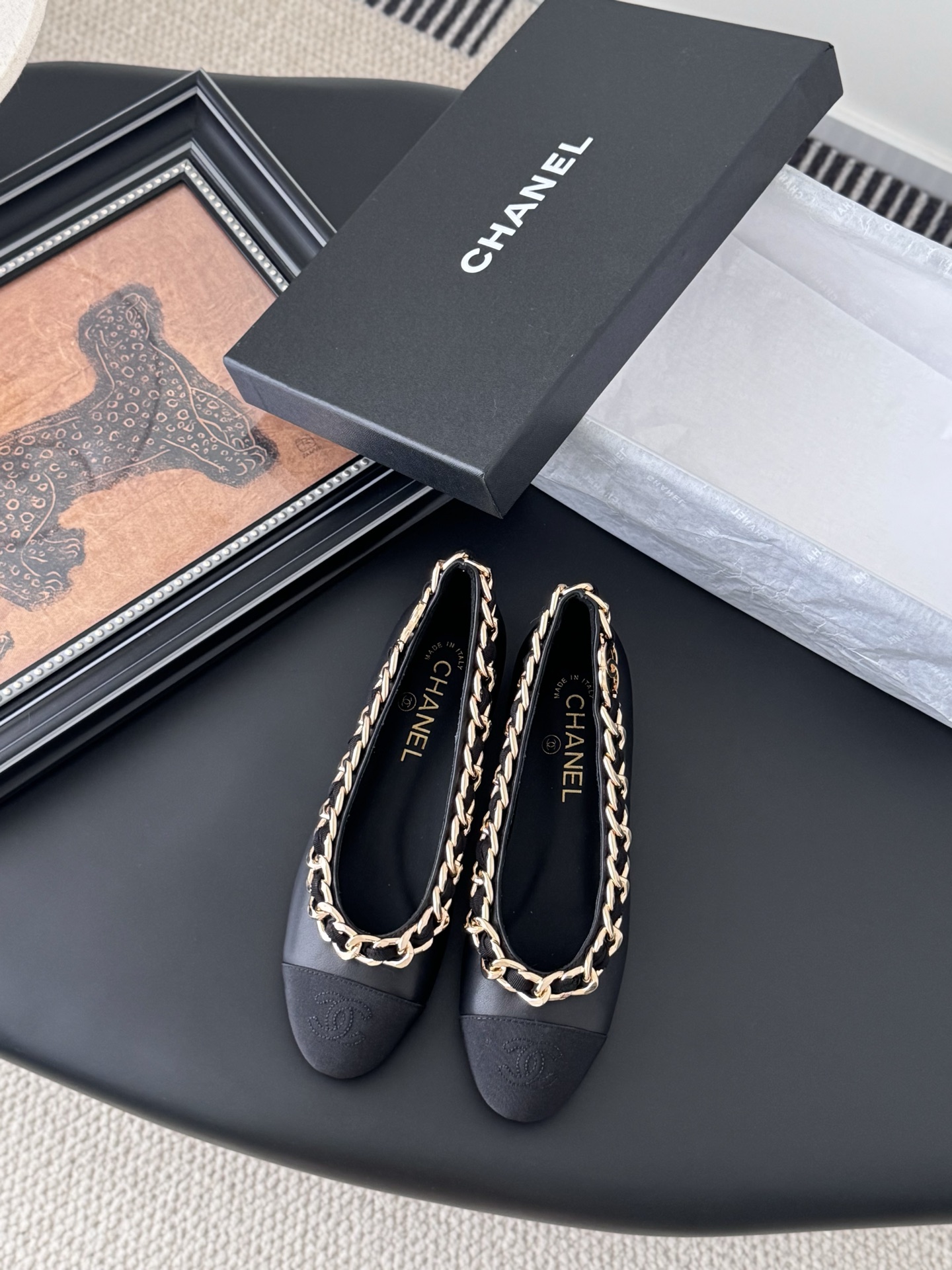 Chanel 샤넬 체인 더블 굽 구두 신발