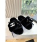 CHANEL 샤넬 퍼 토우 샌들 털신 슬리퍼 신발