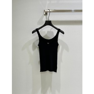 PRADA 프라다 립 조직 니트 민소매 탑 상의 의류