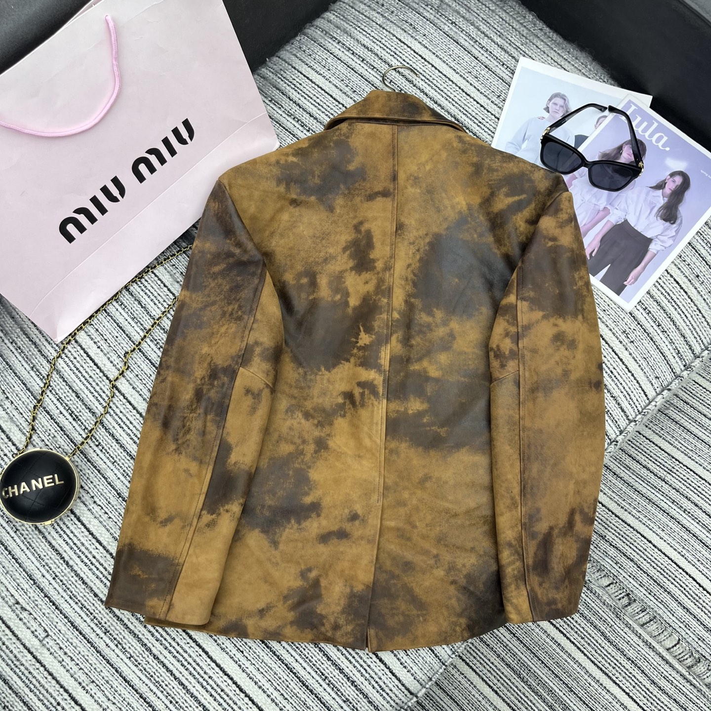 miumiu 미우미우 카라 오버핏 양가죽 자켓 의류