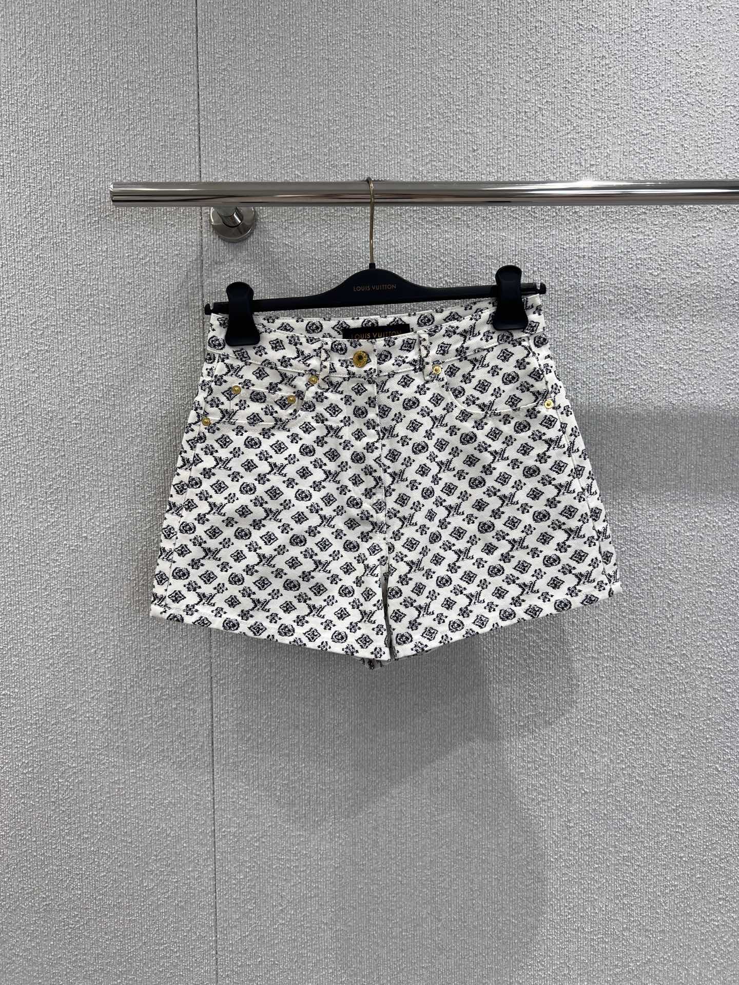 LV 루이비통 프린팅 데님 반바지 팬츠 의류