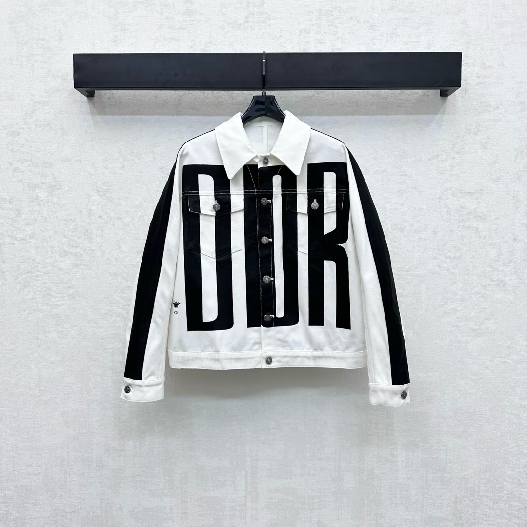 Dior CD 디올 레터링 프린트 데님 자켓 의류