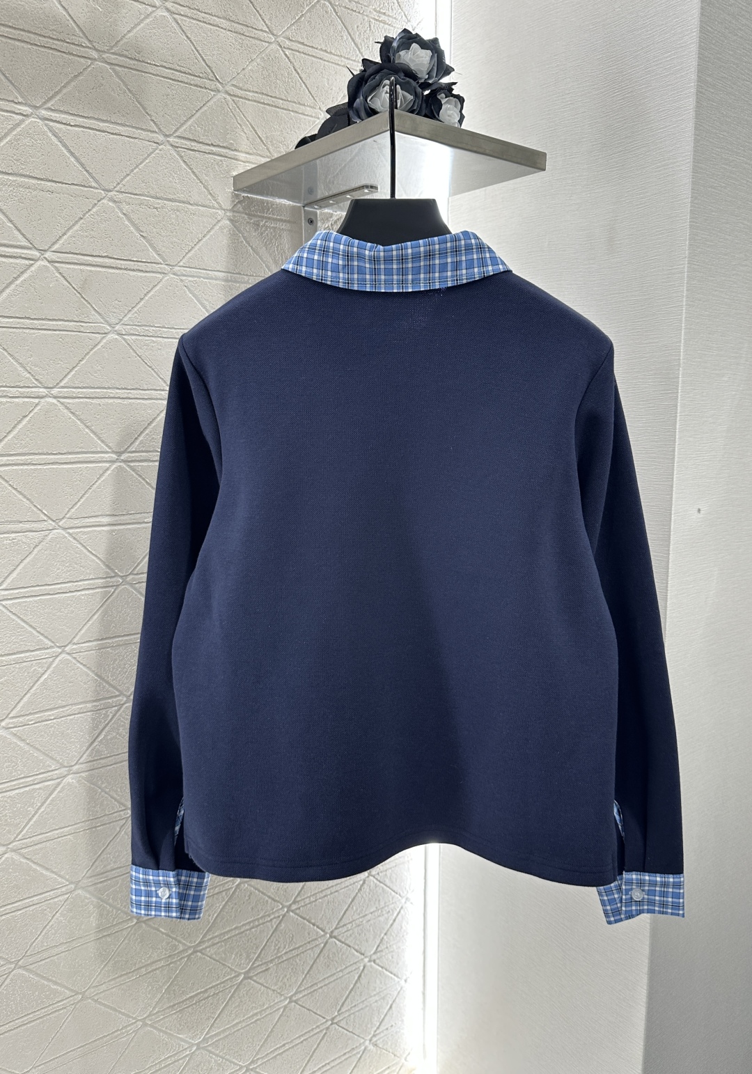 miumiu 미우미우 카라 긴팔 니트 + 치마 반바지 세트업 의류