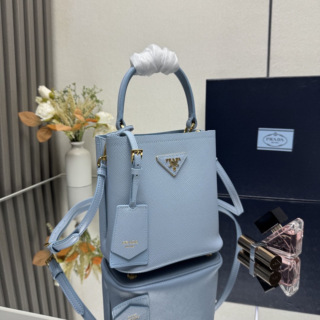 PRADA 프라다 1BA217 미니 사피아노 버킷백 가방
